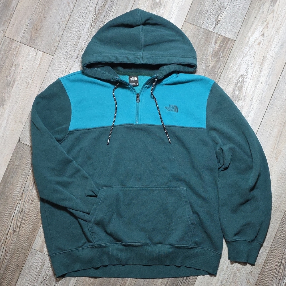 The North Face | Retro Inspired Color Block Pullover Cotton Blend Hoodie